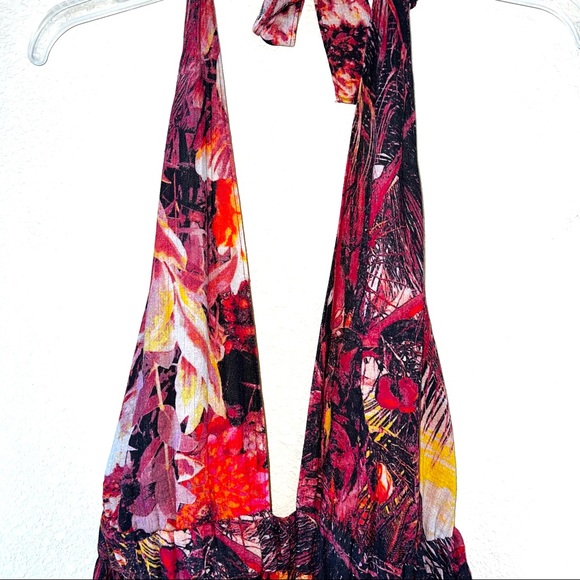 Free People Mika Maxi Dress Sunset Dreams Combo Halter Dress. Sz L - Picture 8 of 16